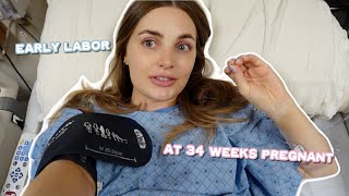 going into labor at 34 weeks pregnant early baby birth vlog [upl. by Eillit]