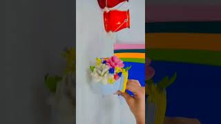 Flowerpot diy craftslovers flowers diycrafts [upl. by Chassin494]