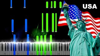 Star Spangled Banner National Anthem of USA Piano Tutorial [upl. by Emawk594]