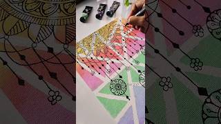 Try this😮 Creative canvas painting ideas💡art bohoart shortsvideo abstractart mandala canvas [upl. by Halsted]