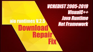 How to Repair Net Framework and Vcredist All In One  All Windows [upl. by Yekcin943]