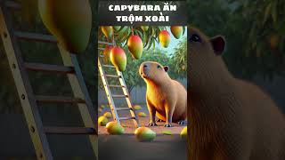 CAPYBARA ĂN TRỘM XOÀI ai cartoon cat kitten funny mèo review reels capybara [upl. by Bish]