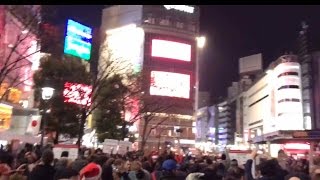 New Year Countdown in Shibuya 2016  ニューイャーカウントダウンin渋谷 [upl. by Harobed]