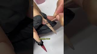 Drama Mask nails art using cllamsupply Liner Art Gel nails nailart nailtech [upl. by Aggi207]