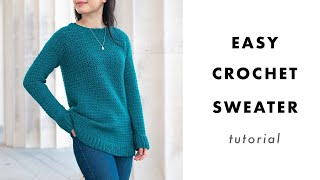 How to Crochet a Sweater  Weekend Snuggle Sweater Tutorial [upl. by Sax31]