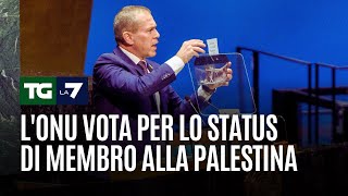 LOnu vota per lo status di membro alla Palestina [upl. by Newbill]