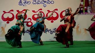 om thandavam kuchipudi performing at srisailam temple Rhythm dance academykuchipudi youtube [upl. by Herold928]