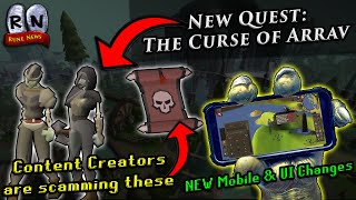 The Curse of Arrav NEW QUEST Mobile Client Updates and Creator Scams [upl. by Irtimid]