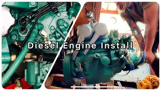 Diesel Engine Install  Sailor Barry amp Hailly Episode 22 [upl. by Susej]