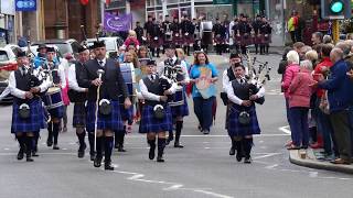 Chieftains Pipe Band Parade Crieff Highland Gathering 4K [upl. by Ecinereb]