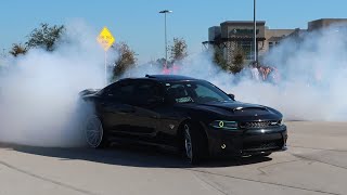 MOPAR MADNESS CRAZY MUSCLE CARS GO WILD LEAVING CAR SHOW [upl. by Ecirtemed956]