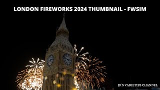 London Fireworks 2024 Thumbnail  FWsim shorts [upl. by Idnarb]