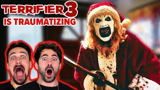 Easily scared manbabies scream at TERRIFIER 3 its beyond horrific [upl. by Pesek]