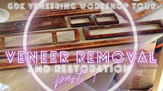 Jaguar XJS V12 Veneer wood removal and restoration Part 1 [upl. by Adal263]