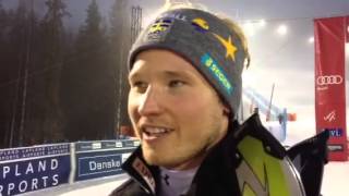 Jens Byggmark finishes 3rd in Opening Audi FIS Ski World Cup Slalom at Levi FIN [upl. by Guss]