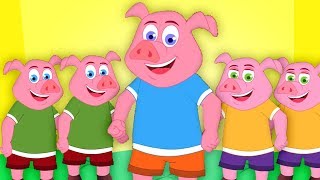 cinque piccoli porcellini  rima per bambini  Five Little Piggies [upl. by Dronel]