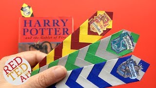 Easy Harry Potter Bookmark DIY  How to make a Chevron Bookmark DIY  Easy Paper Bookmark Ideas [upl. by Yhtur]