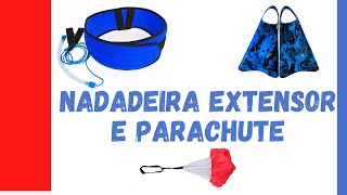 Nadadeira extensores e parachutes para serem usados na natação [upl. by Ahsienot]