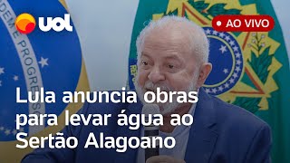 Lula fala ao vivo e anuncia obras no Canal do Sertão Alagoano para levar água a municípios da região [upl. by Esikram]