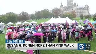 Crowds turn out for Susan G Komen walk [upl. by Ennayhc352]