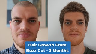 Hair Growth Time Lapse 3 Months  From Buzz Cut [upl. by Nalrah]