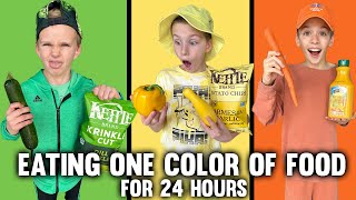 Eating ONLY 1 Color of Food for 24 Hours [upl. by Odlanra]