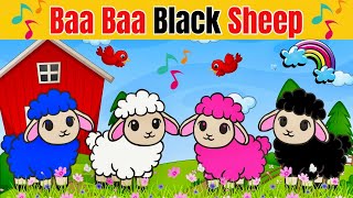 Baa Baa Black Sheep Have You Any Wool with lyrics  Learn with Fun  Kids Nursery amp baby rhymes [upl. by Mikael]