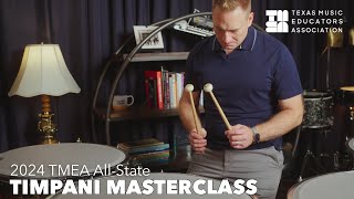 Vic Firth Artist Performance  TMEA 202425 All State Percussion Audition Masterclass Timpani [upl. by French]