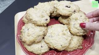 Cranberry Oatmeal White Chocolate Cookies  EASY Recipe [upl. by Kort]