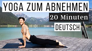 YOGA ZUM ABNEHMEN  20 Minuten Flow für den ganzen Körper I Dehnen Kraft amp volle Power Deutsch [upl. by Neelrak916]