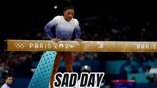 Simone Biles Misses Gold After Balance Beam Fall Balance Beam Final Paris Olympics [upl. by Eidorb]