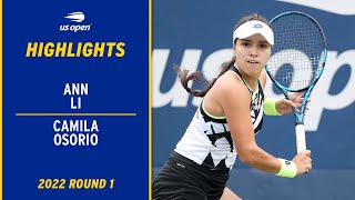 Ann Li vs Maria Osorio Highlights  2022 US Open Round 1 [upl. by Colier]