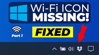 WiFi ICON Missing on Windows 10 TASKBAR  Fix WiFi 🔥 Part1 [upl. by Shutz]