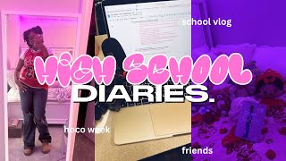 HIGH SCHOOL DIARIES hoco week school vlog decade day grwm [upl. by Yerok813]