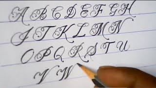 How to write english capital letters  fancy letter writing tutorials  calligraphy [upl. by Lynsey]