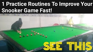 1 Practice Routines To Improve Your Snooker Game Fast [upl. by Jacobo]