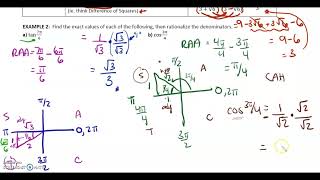 MHF4U 62 Radian Measure and Angles on the Cartesian Plane [upl. by Kcirad795]