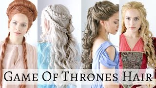 Iconic Game of Thrones Hairstyles  Hair Tutorial [upl. by Susejedairam]