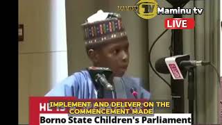 The speaker of Borno State children parliament Ibrahim spoken eloquently [upl. by Inad]