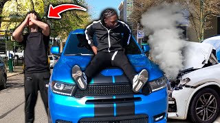 Letting YPC Eric Drive My SRT HE HIT SOMEBODY  Day In The Life Vlog 3 [upl. by Outhe]