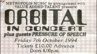 Orbital Archive Live Gig  7th October 1994  Brixton in London [upl. by Odlopoel888]