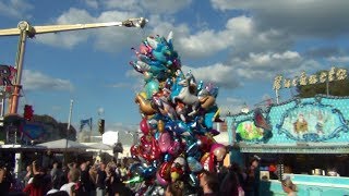 Bunte Ballons auf Cranger Kirmes  Folienballons Luftballons  Mylar balloons [upl. by Yarw]