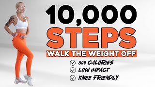 10000 STEPS WALKING WORKOUT  WALK amp RUN TABATA INTERVALS 10K Steps Challenge Calorie BOMB [upl. by Ailuj639]