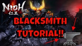 Nioh blacksmith tutorial and tips How to unlock the blacksmith plus a Muneshige boss walk through [upl. by Ag825]