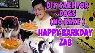 GUMAWA AKO NG CAKE NI ZABRINA PARA SA BIRTHDAY NIYA DIY DOG CAKE NO BAKE [upl. by Syla]