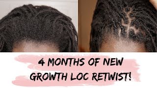 4 MONTHS OF NEW GROWTH  LOC RETIGHTEN [upl. by Treborsemaj]