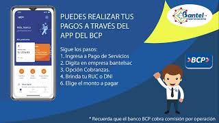 CÓMO REALIZAR TU PAGOS BANTEL POR TU BCP [upl. by Magee299]