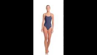 Sporti Solid Thin Strap Swimsuit  SwimOutletcom [upl. by Nich978]