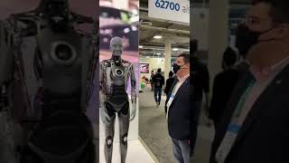 Robo humanóide Ameca no CES 2022 ameca tecnologia inteligenciaartificial robot ces shorts [upl. by Cumings705]