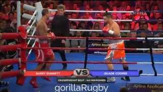 Quade Cooper v Barry Dunnett  Boxing [upl. by Aianat]